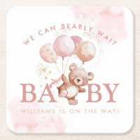 BAILEY Pink Bearly Wait Teddy Bear Baby shower
