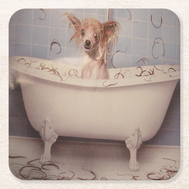 DESSOUS-DE-VERRE CARRÉ EN PAPIER BAIN (Devant)
