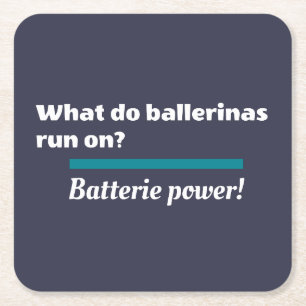 Dessous-de-verre Carré En Papier Ballerinas Ballet Dance Plaisanterie Batterie