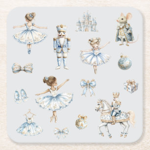 Dessous-de-verre Carré En Papier Ballet Nutcracker