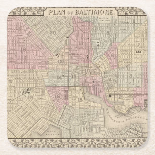 Dessous-de-verre Carré En Papier Baltimore 4