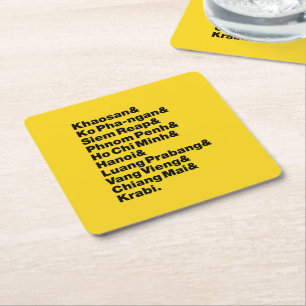 Dessous-de-verre Carré En Papier Banana Pancake Trail / Circuit