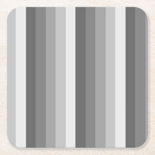 Dessous-de-verre Carré En Papier Bandes d'ombre grises