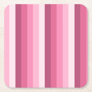 Dessous-de-verre Carré En Papier Bandes d'ombre rose
