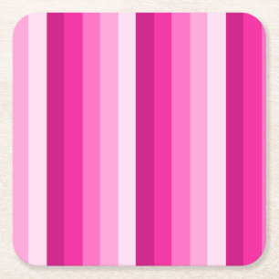 Dessous-de-verre Carré En Papier Bandes d'ombre rose chaud