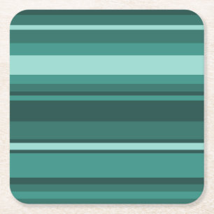 Dessous-de-verre Carré En Papier Bandes turquoises
