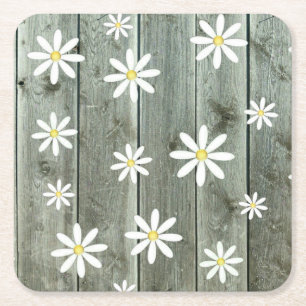Dessous-de-verre Carré En Papier Barque Daisy Flower