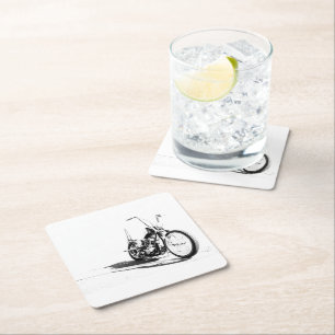 Dessous-de-verre Carré En Papier Barres de boisson en papier