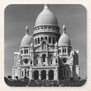 Dessous-de-verre Carré En Papier Basilique du Sacré-Cœur de Paris vintage