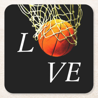Dessous-de-verre Carré En Papier Basket-ball I Love