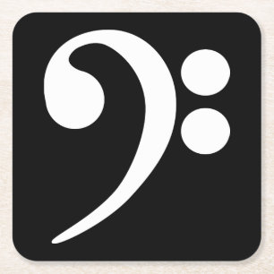 Dessous-de-verre Carré En Papier Bass Clef