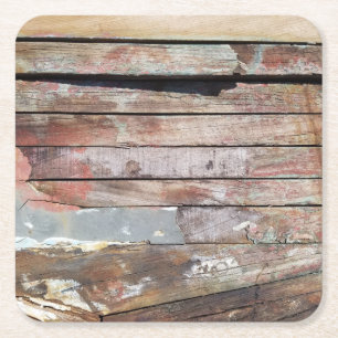 Dessous-de-verre Carré En Papier Bateau à voile rustique en bois vieilli Planches N