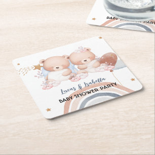 Dessous-de-verre Carré En Papier Baudrier à baudrier à baudrier mignon baby shower