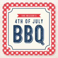 BBQ rouge de guingan et de bleu 4 juillet