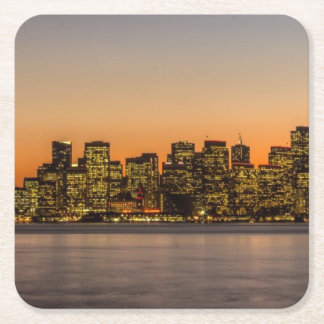 Dessous-de-verre Carré En Papier Beau coucher du soleil à San Francisco