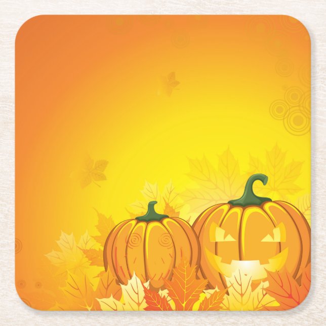 Dessous-de-verre Carré En Papier Beau Dessous de verre Halloween/Vacances (Devant)