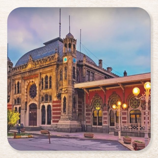 Dessous-de-verre Carré En Papier Beau Dessous de verre Paysage (Devant)