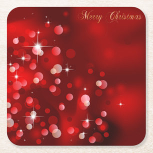 Dessous-de-verre Carré En Papier Beau ensemble de Dessous de verre de Noël/Vacances