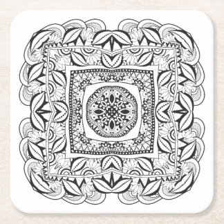 Dessous-de-verre Carré En Papier Beau griffonnage carré décoratif
