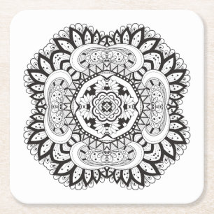 Dessous-de-verre Carré En Papier Beau griffonnage de carré de Deco