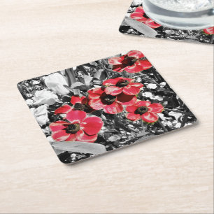 Dessous-de-verre Carré En Papier Beauté sélective - Dessous de verre papier aux fle