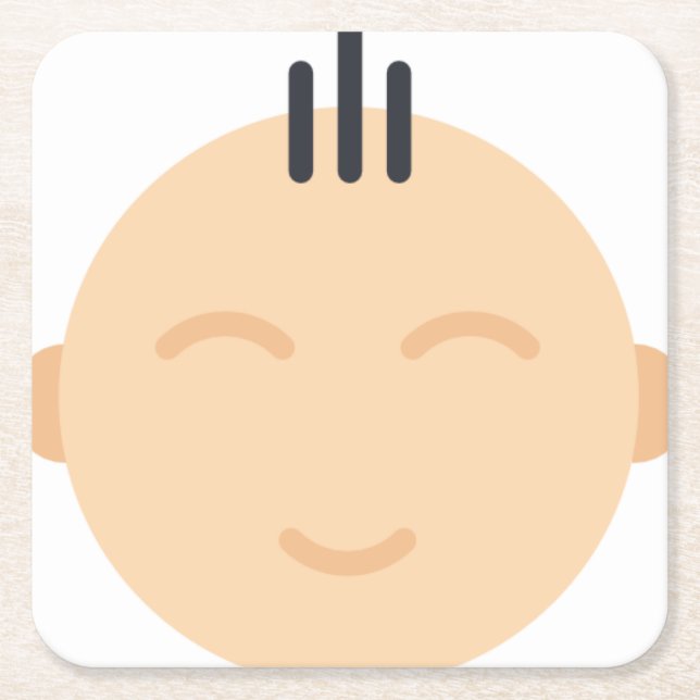 Dessous-de-verre Carré En Papier bébé (Devant)