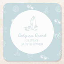Bébé à bord doodle Planche de surf Fête bébé plage