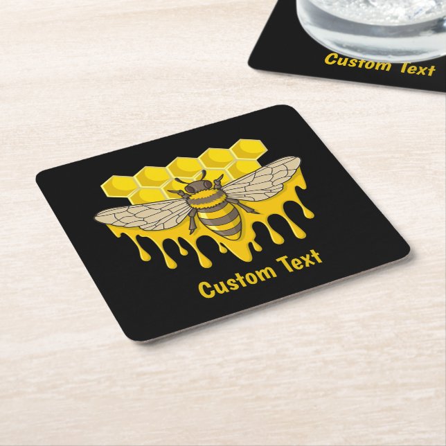 Dessous-de-verre Carré En Papier Bee Hive (Incliné)