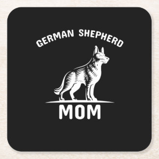 Dessous-de-verre Carré En Papier Beekeeper Art German Shepherd Mommy