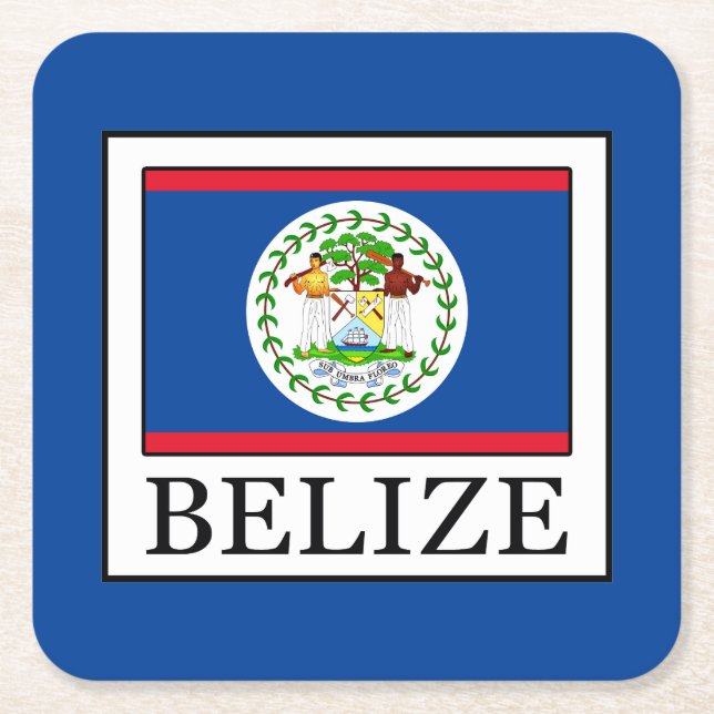 Dessous-de-verre Carré En Papier Belize (Devant)