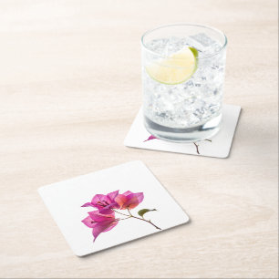 Dessous-de-verre Carré En Papier Belle Kagoj Phool Fleur en Papier Botanique Flore