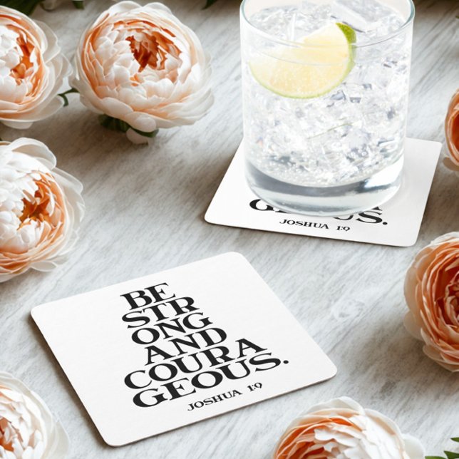 Dessous-de-verre Carré En Papier Bible verse Joshua  (Créateur téléchargé)