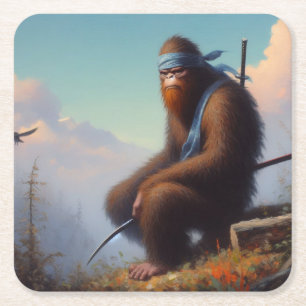 Dessous-de-verre Carré En Papier Bigfoot Ninja