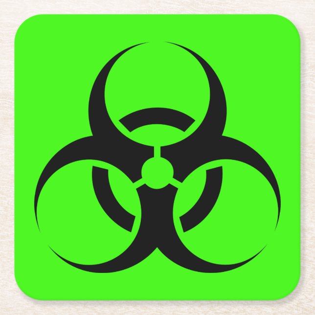 Dessous-de-verre Carré En Papier Biodanger (Devant)