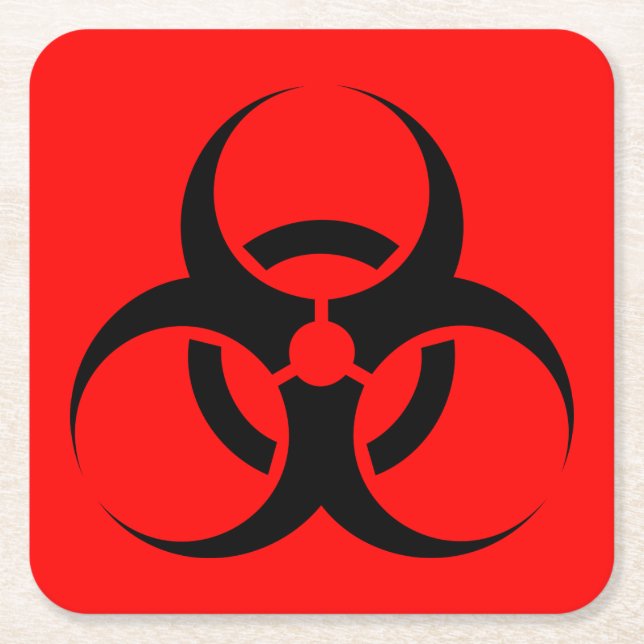 Dessous-de-verre Carré En Papier Biodanger (Devant)