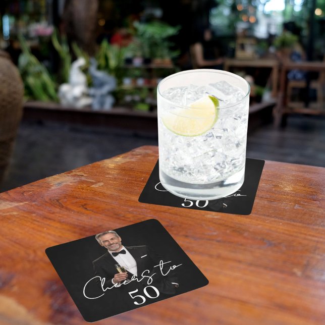 Dessous-de-verre Carré En Papier Birthday party photo cheers (Créateur téléchargé)