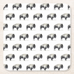 Dessous-de-verre Carré En Papier Bison américain
