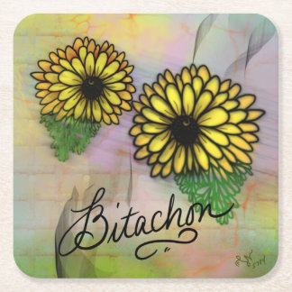 Dessous-de-verre Carré En Papier Bitachon Blossom Coaster
