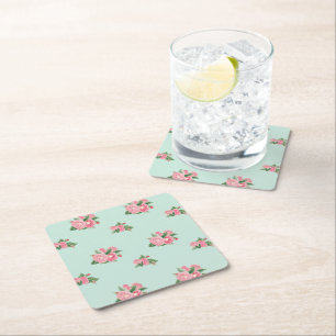 Dessous-de-verre Carré En Papier Bleu d'oeuf de canard