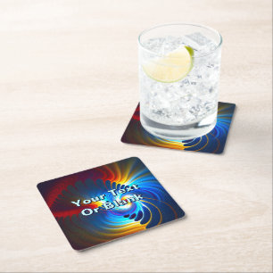 Dessous-de-verre Carré En Papier Bleu gravitationnel