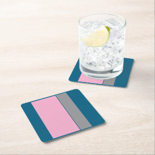 Dessous-de-verre Carré En Papier Bleu Pétrole CottonCandy