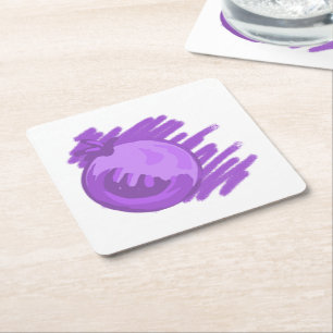 Dessous-de-verre Carré En Papier Bleurres et crème ITD