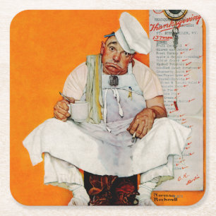 Dessous-de-verre Carré En Papier Bleus de jour de thanksgiving