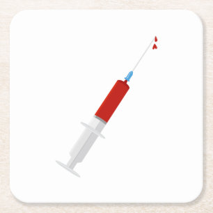 Dessous-de-verre Carré En Papier Bloody Syringe