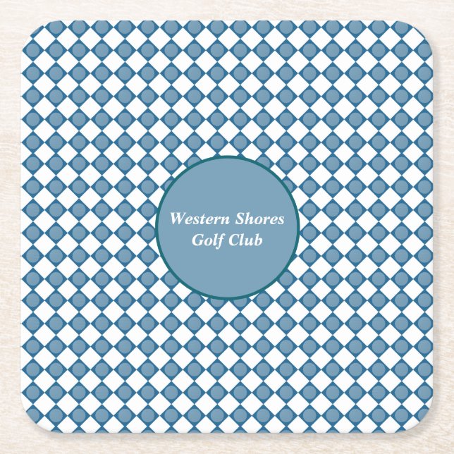 Dessous-de-verre Carré En Papier Blue Argyle Golf Pattern  (Devant)