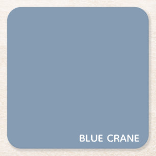 Dessous-de-verre Carré En Papier Blue Crane bleu color