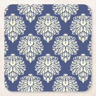 Dessous-de-verre Carré En Papier Blueberry Southern Cottage Damask
