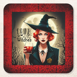 Dessous-de-verre Carré En Papier Boire des sorcières