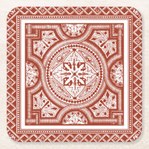 Dessous-de-verre Carré En Papier Bois de graveur IV de cinabre