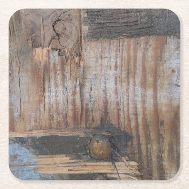 Dessous-de-verre Carré En Papier Bois de son I (Devant)